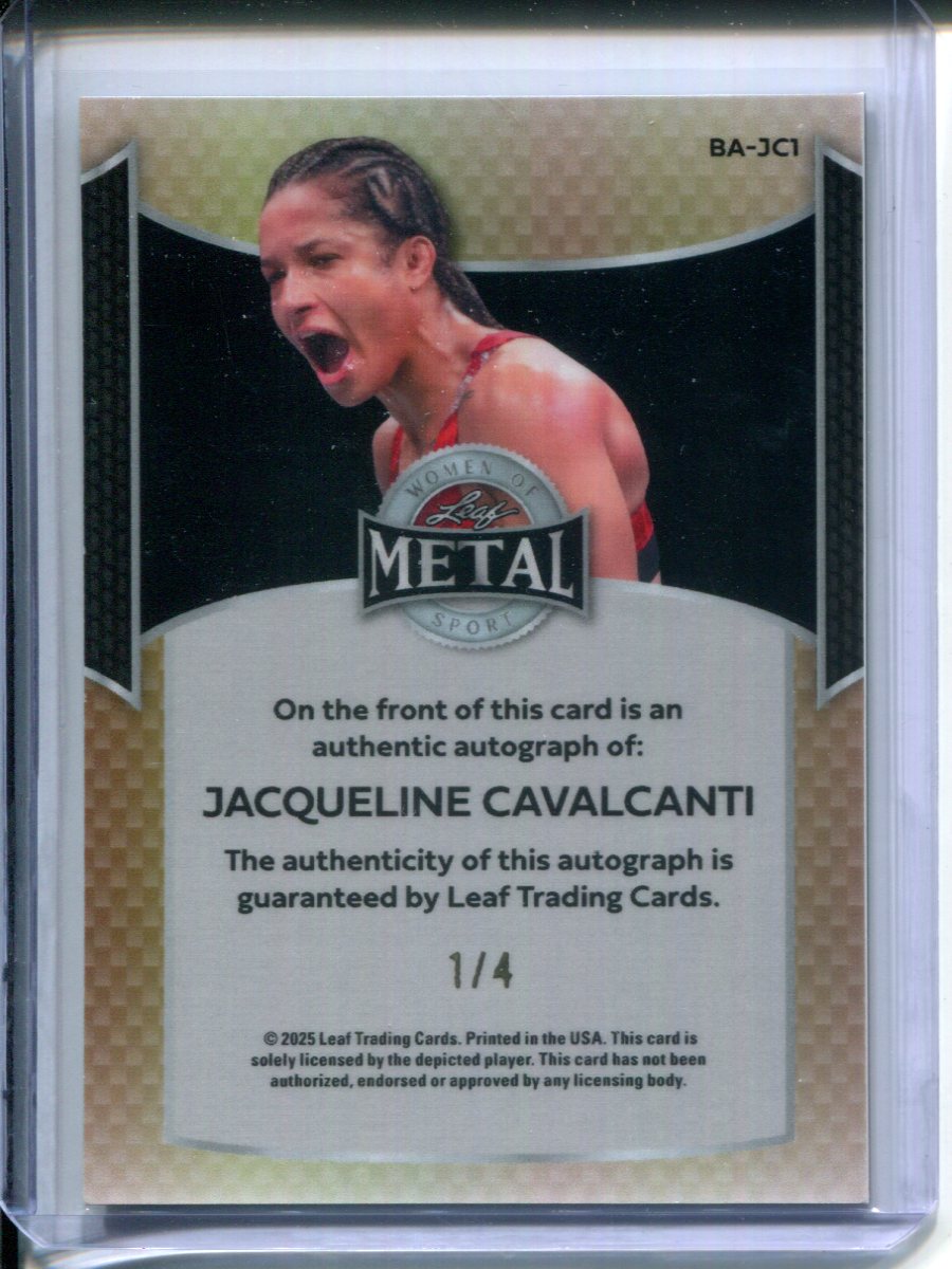 2025 Leaf Metal Women of Sport MMA Jacqueline Cavalcanti #1/4 AUTO Tie Dye