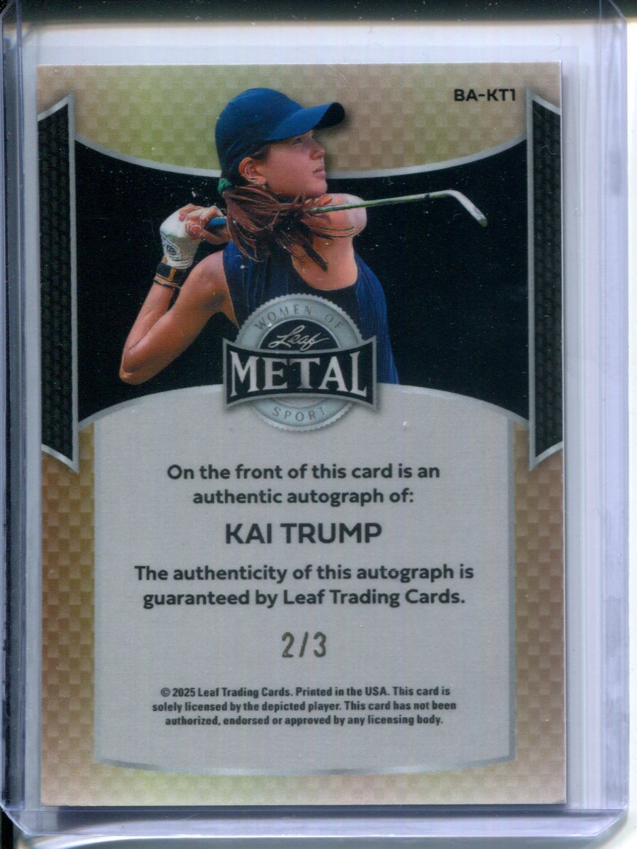 2025 Leaf Metal Women of Sport Golf Kai Trump #BA-KT1 Pink Prizm #2/3