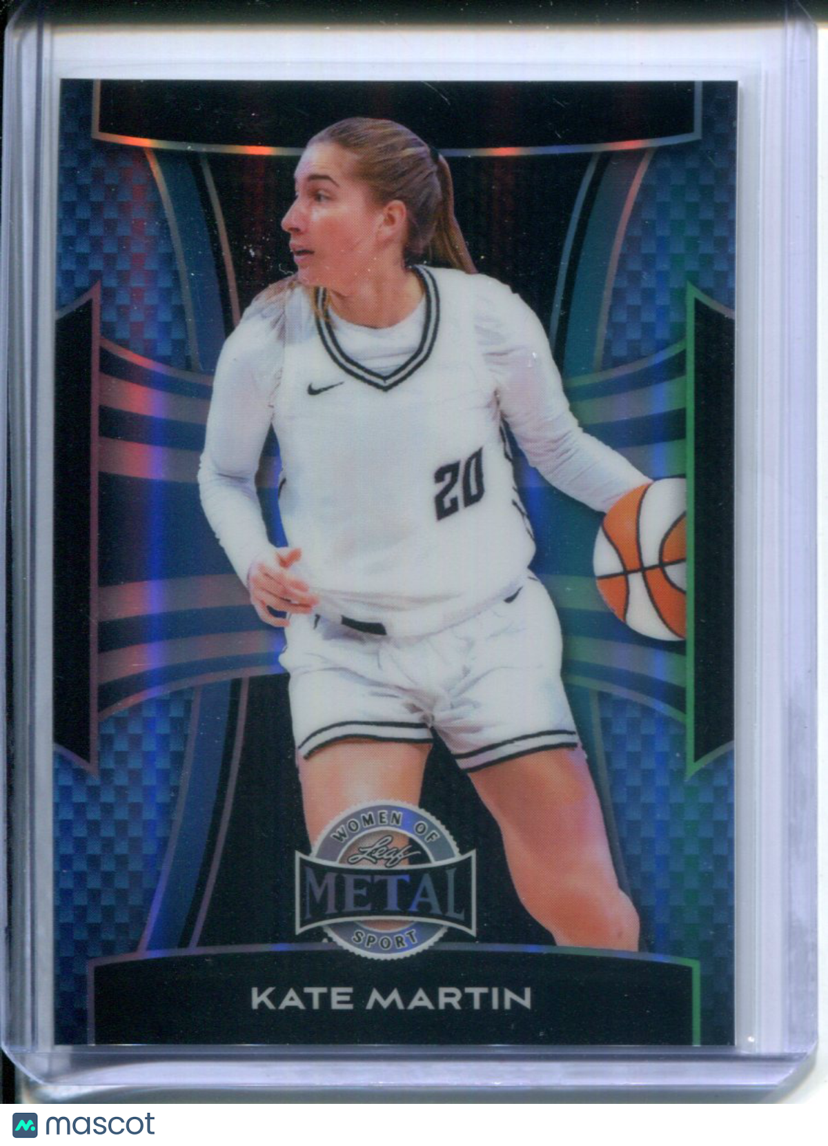 2025 Leaf Metal Women of Sport Metal Kate Martin #64 Blue Prizm #7/8 WNBA