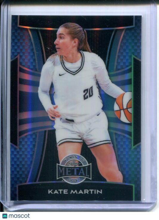 2025 Leaf Metal Women of Sport Metal Kate Martin #64 Blue Prizm #7/8 WNBA