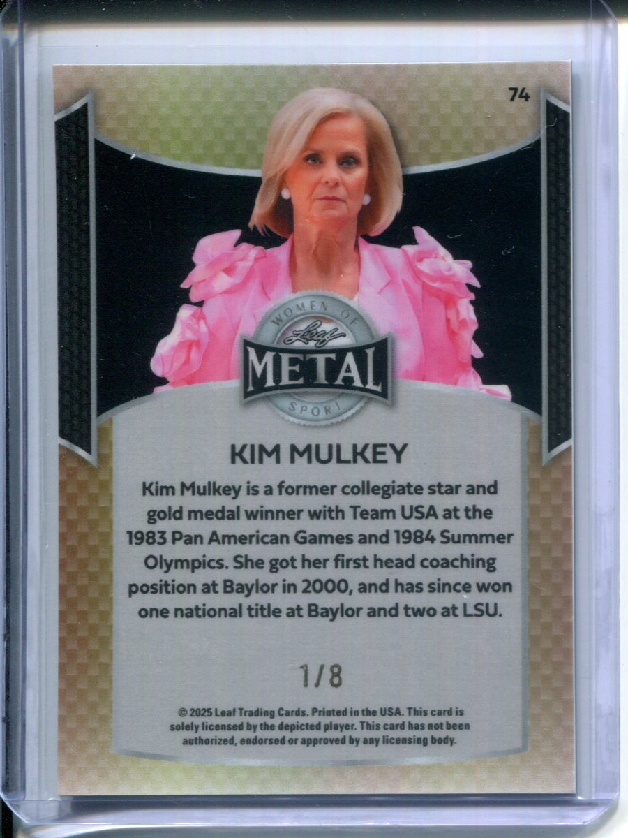 2025 Leaf Metal Women of Sport Kim Mulkey #74 LSU BASKETBALL #1/8