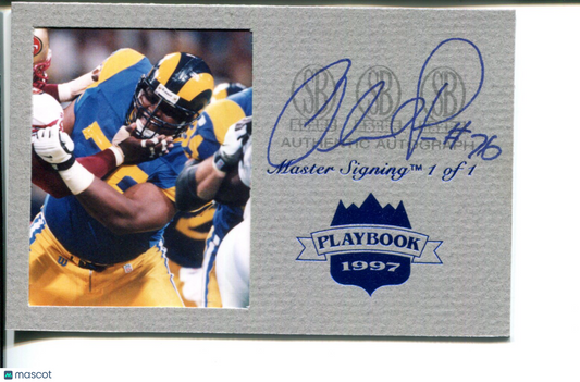 Orlando Pace Rookie AUTO 1997 Score Board Playbook Master Signing TRUE #1/1