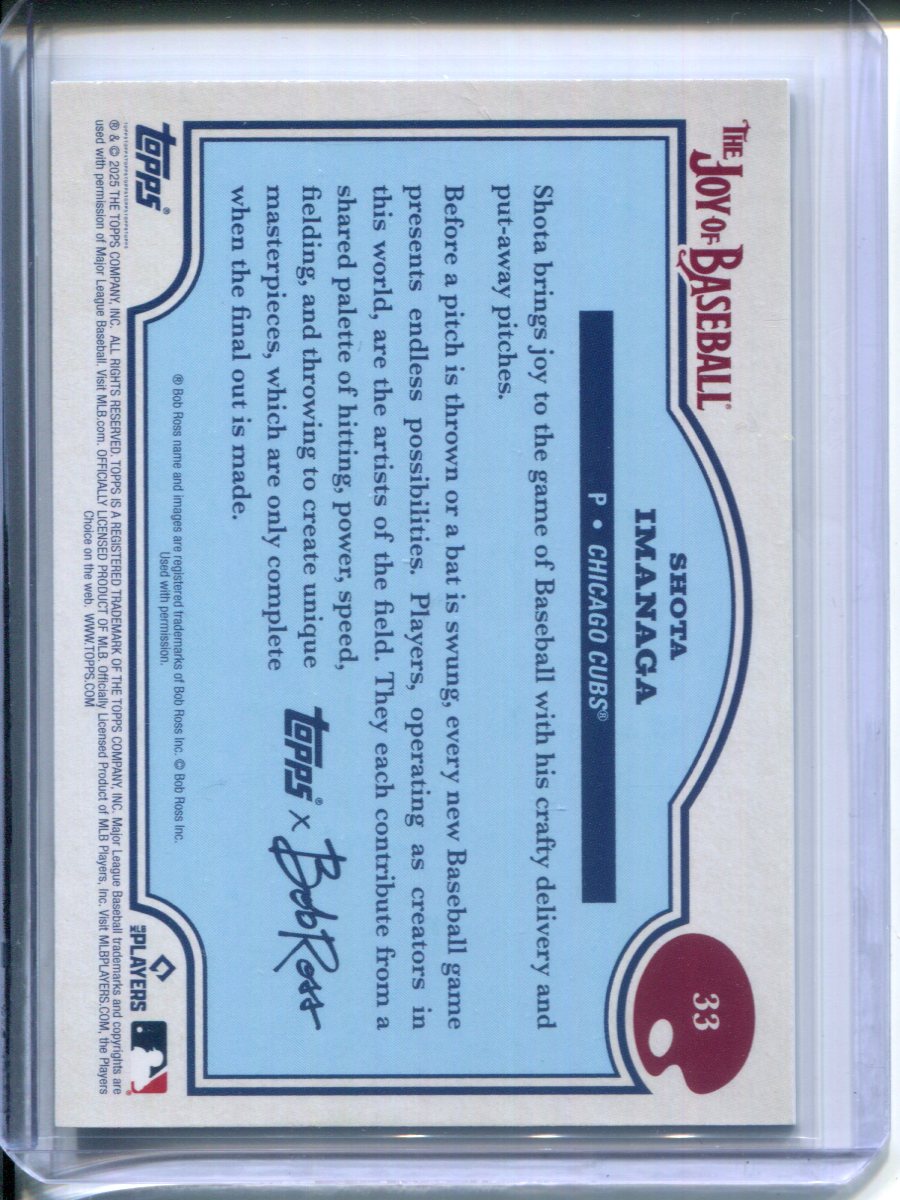 2025 Topps Bob Ross The Joy of Baseball Shota Imanaga #13/35