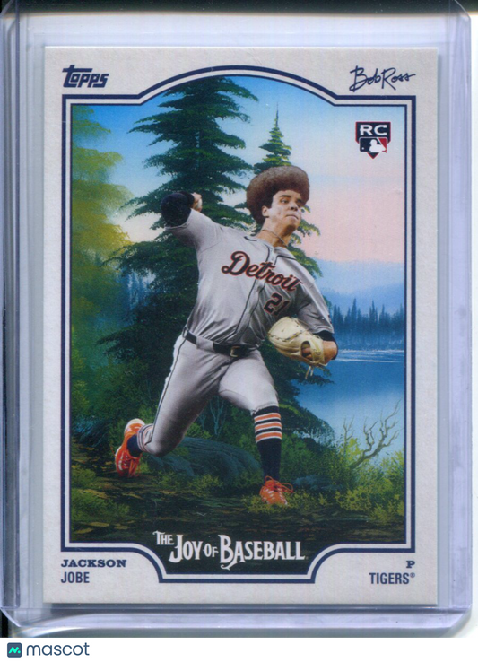 2025 Topps Bob Ross The Joy of Baseball Jackson Jobe #HM-99 Happy Mistakes SP