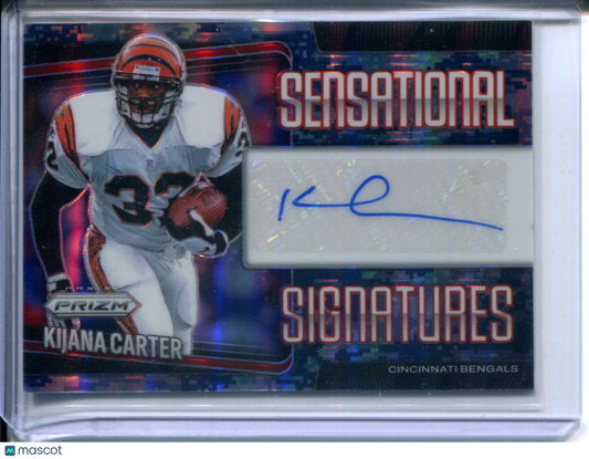 2025 Panini Prizm Sensational Signatures Ki-Jana Carter #SEN-KCR 08/25