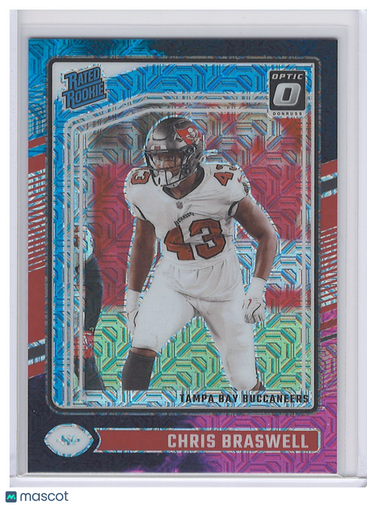 2024 Panini Donruss Optic Prizm Chris Braswell #220 Choice Nebula #1/1 Rookie