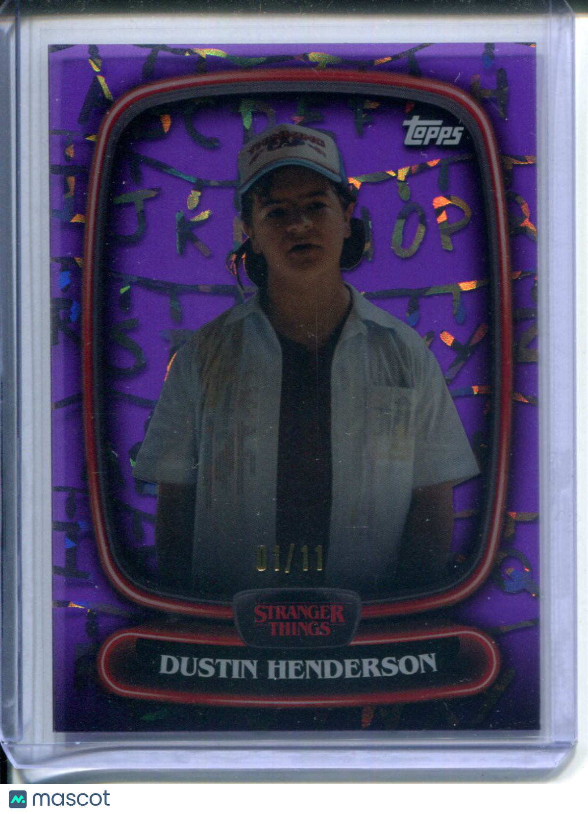 Dustin Henderson Gaten M.2025 Topps High Tek Stranger Things #1/11 Purple