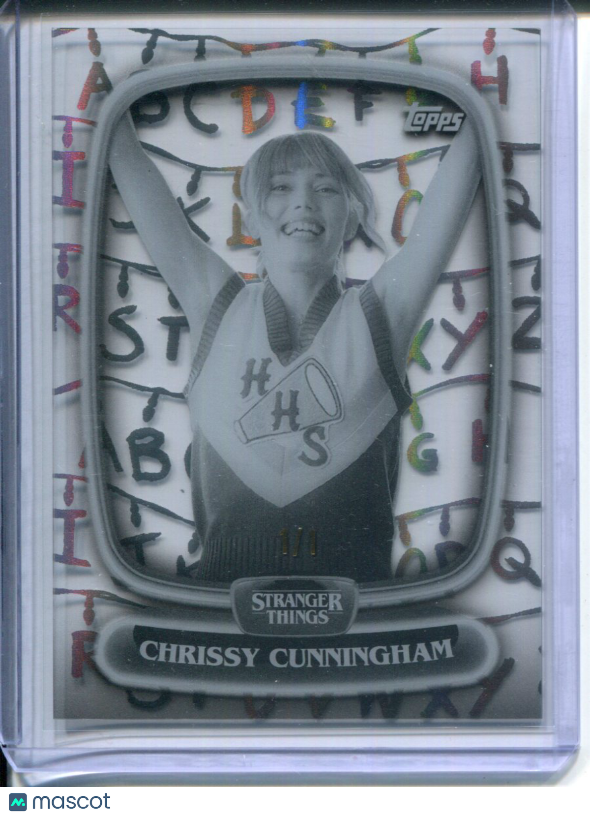 Chrissy Cunningham Grace Van Dien 2025 Topps Stranger Things High Tek Black #1/1