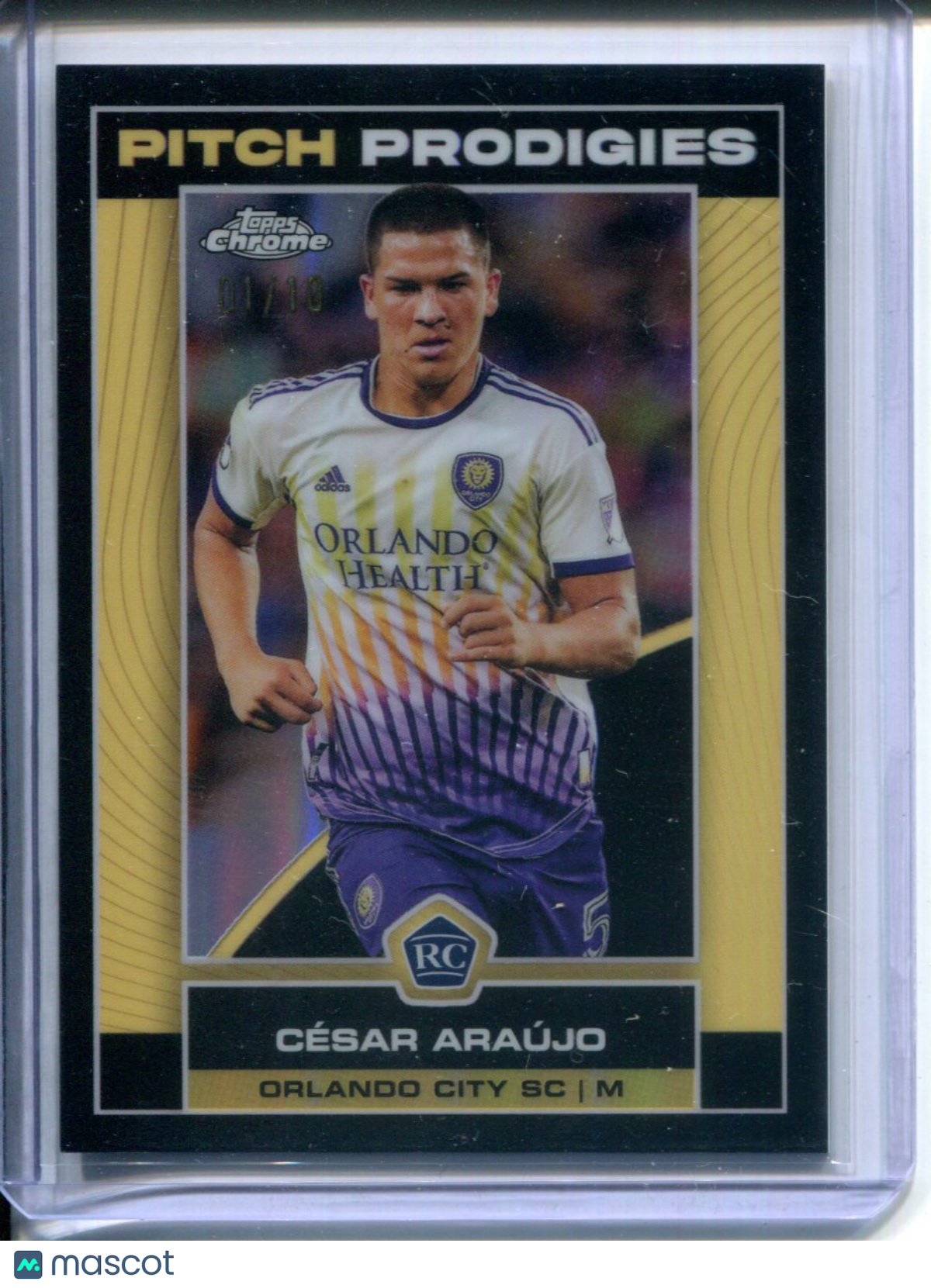 2023 Topps Chrome MLS Pitch Prodigies Cesar Araujo #79 BLACK REFRACTOR #1/10