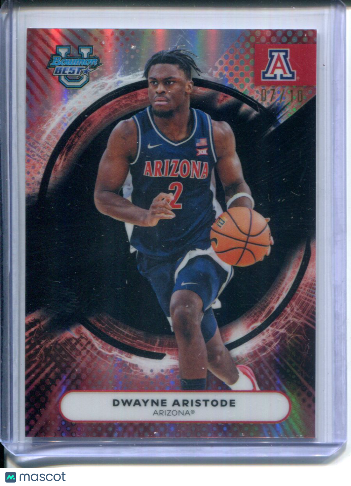 2025-26 Topps Bowman Best University Dwayne Aristode #17 Black Refractor #7/10