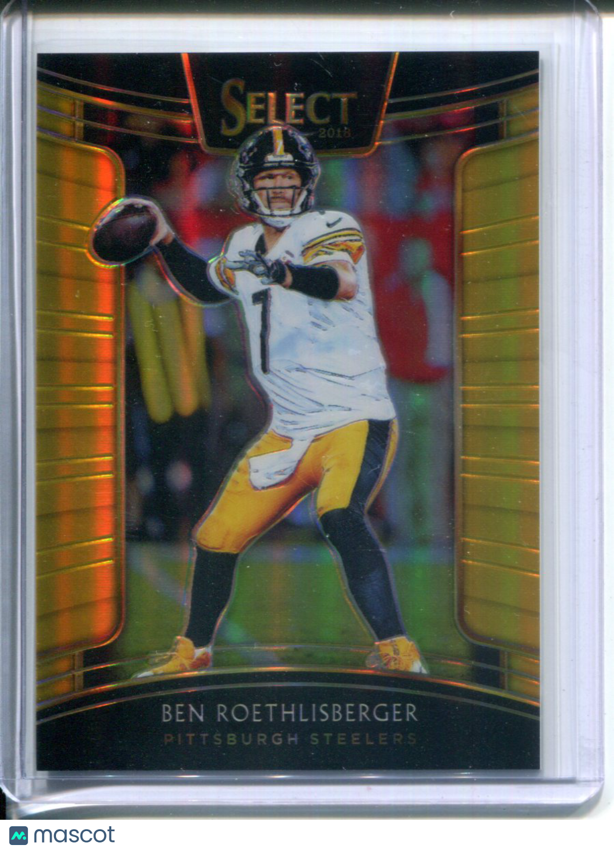 2019 Panini Select Prizm Ben Roethlisberger #11 Gold #7/10 (JERSEY MATCH)