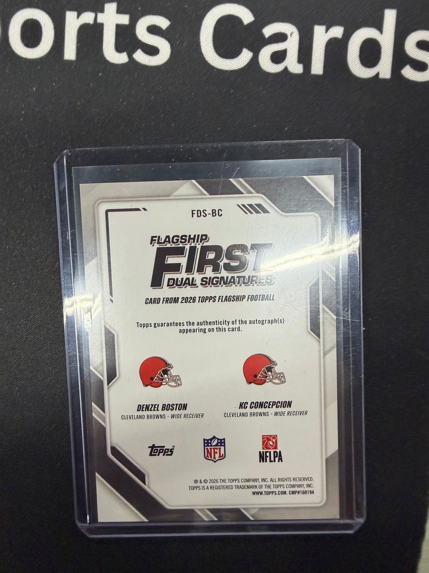 2026 Topps Flagship Football First Dual Auto Denzel Boston KC Concepcion RC