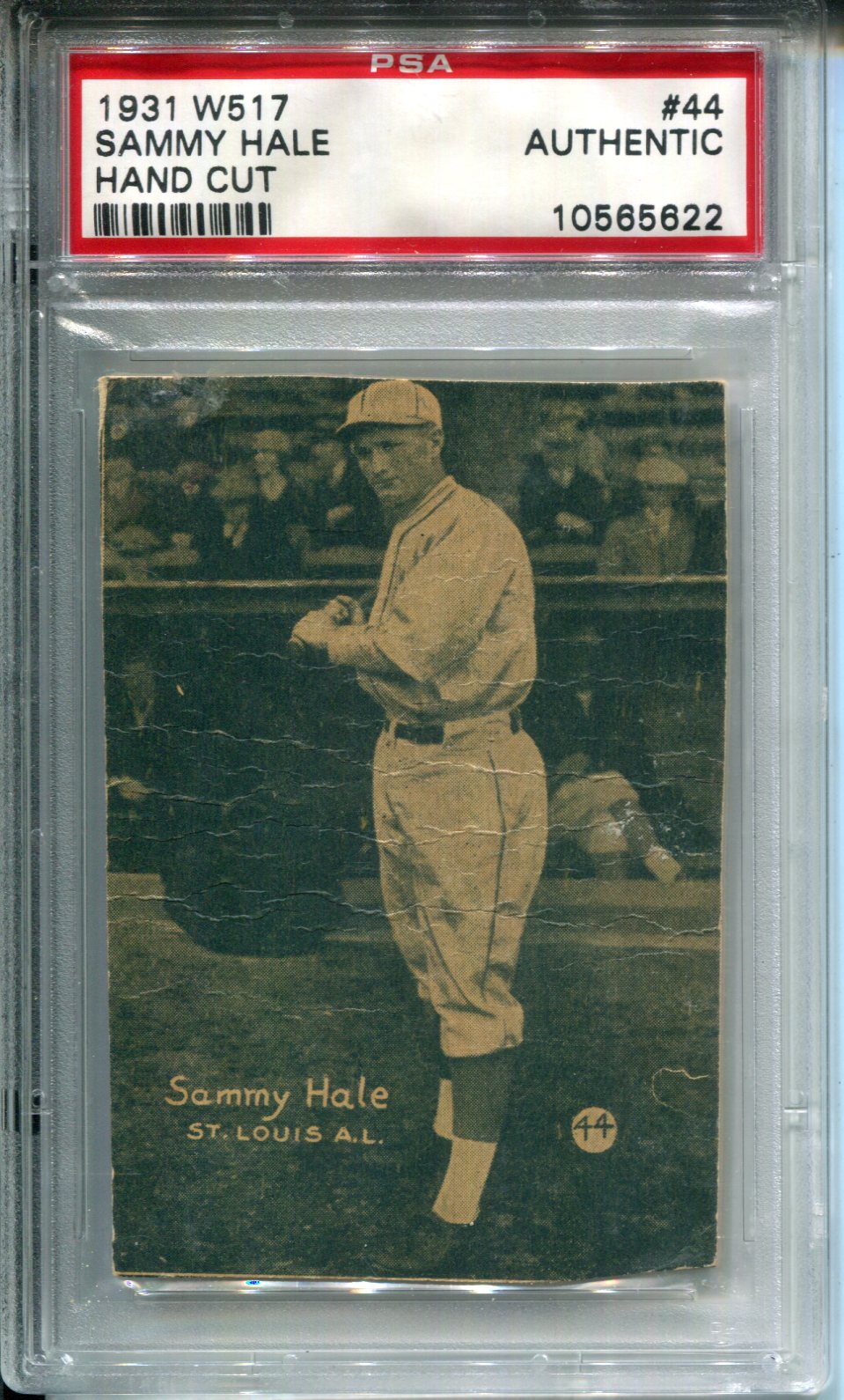 1931 W517 Sammy Hale #44 Hand Cut PSA Authentic