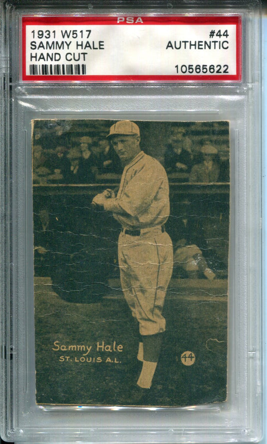 1931 W517 Sammy Hale #44 Hand Cut PSA Authentic