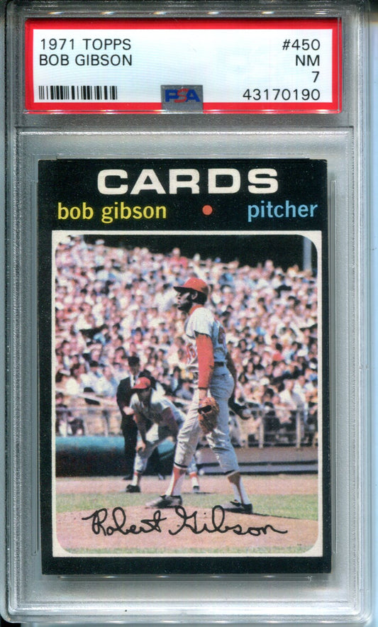 1971 Topps Bob Gibson #450 PSA 7