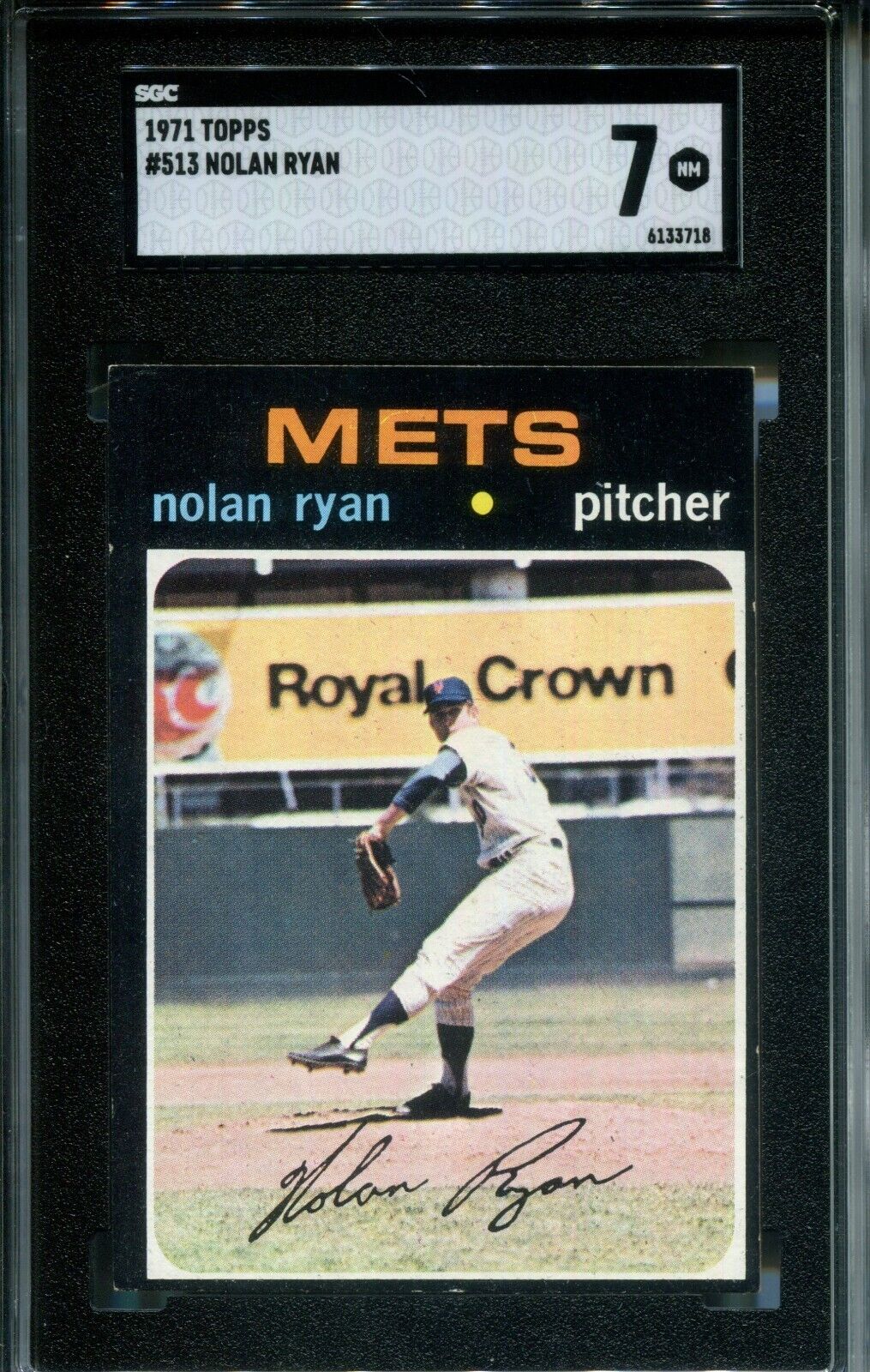 Nolan Ryan 1971 Topps #513 SGC 7 Near Mint