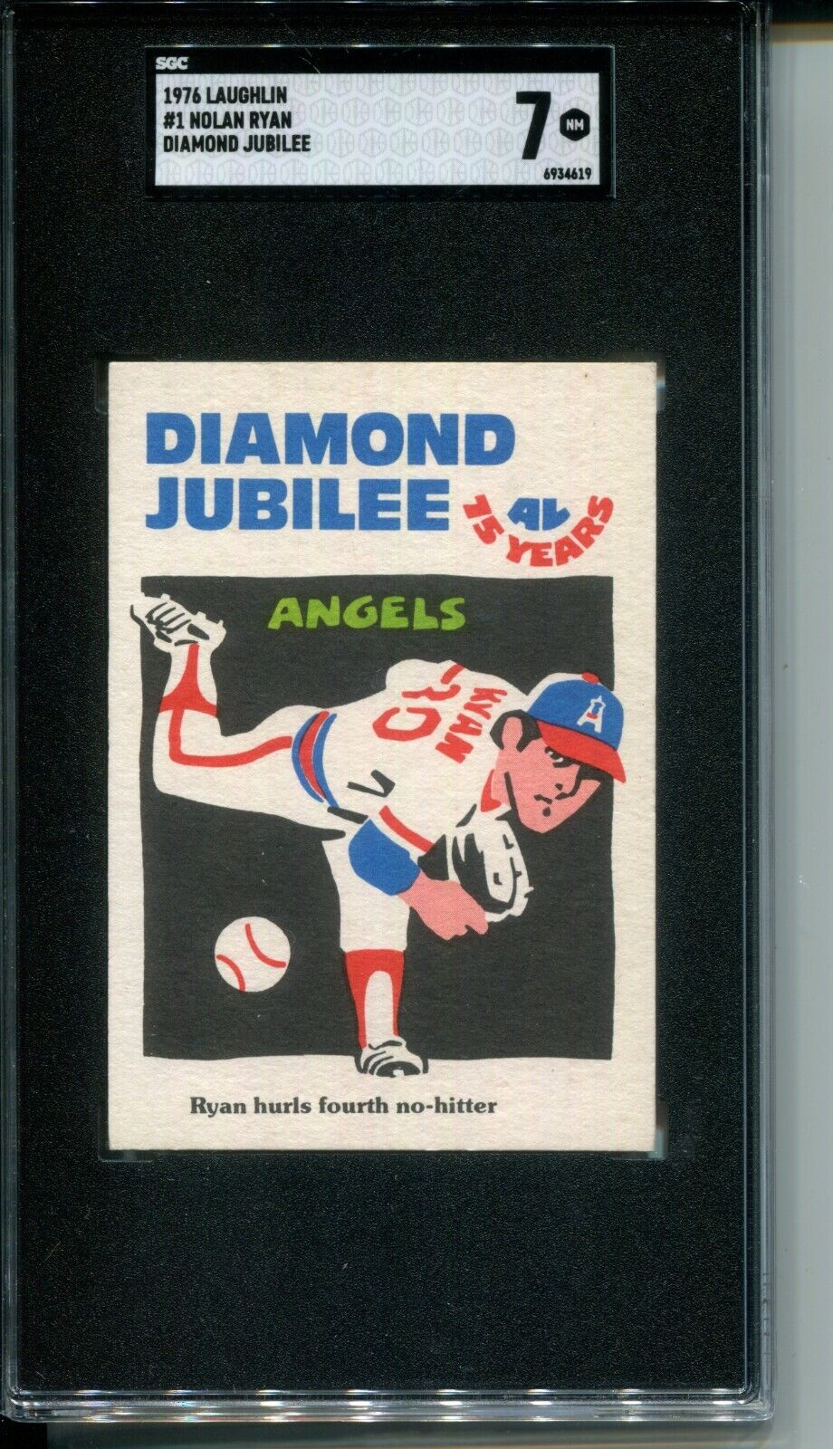 Nolan Ryan #1 1976 Laughlin Diamond Jubilee SGC 7