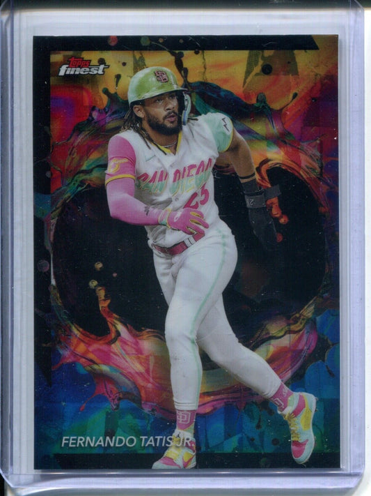 Fernando Tatis Jr. 2024 Topps Finest RARE #224 OIL SPILL REFRACTOR SP