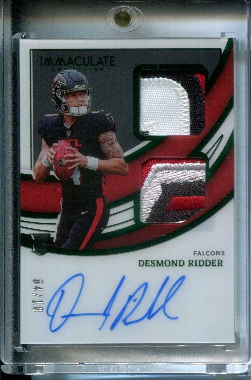 Desmond Ridder 2022 Panini Immaculata RPA Rookie Patch Auto #4/18 (JERSEY #)