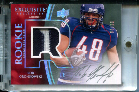 Rob Gronkowski 2010 Exquisite #131 Holofoil #6/10 RPA Rookie Patch AUTO