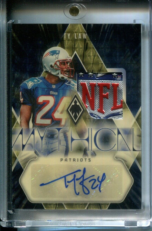 Ty Law 2023 Panini Phoenix Mythical NFL SHIELD Patch AUTO #1/1 LOGO