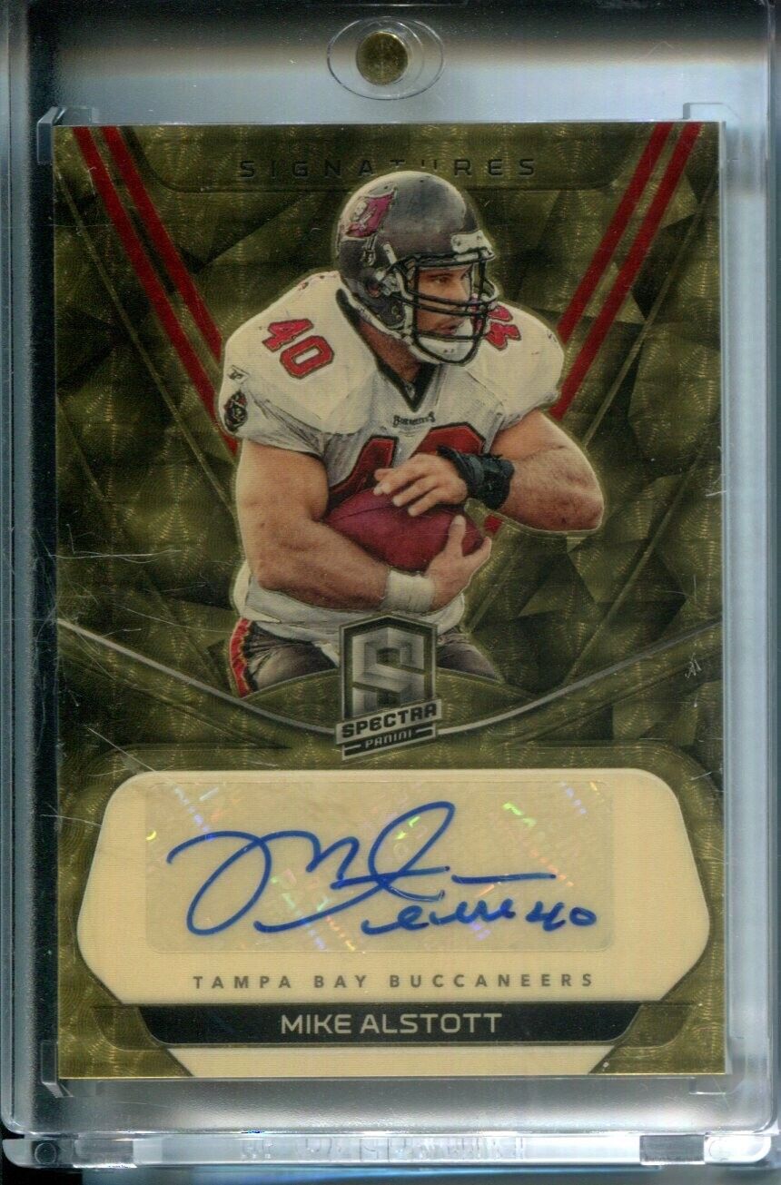 Mike Alstott 2020 Panini Spectra #S-MA Gold Vinyl #1/1 AUTO