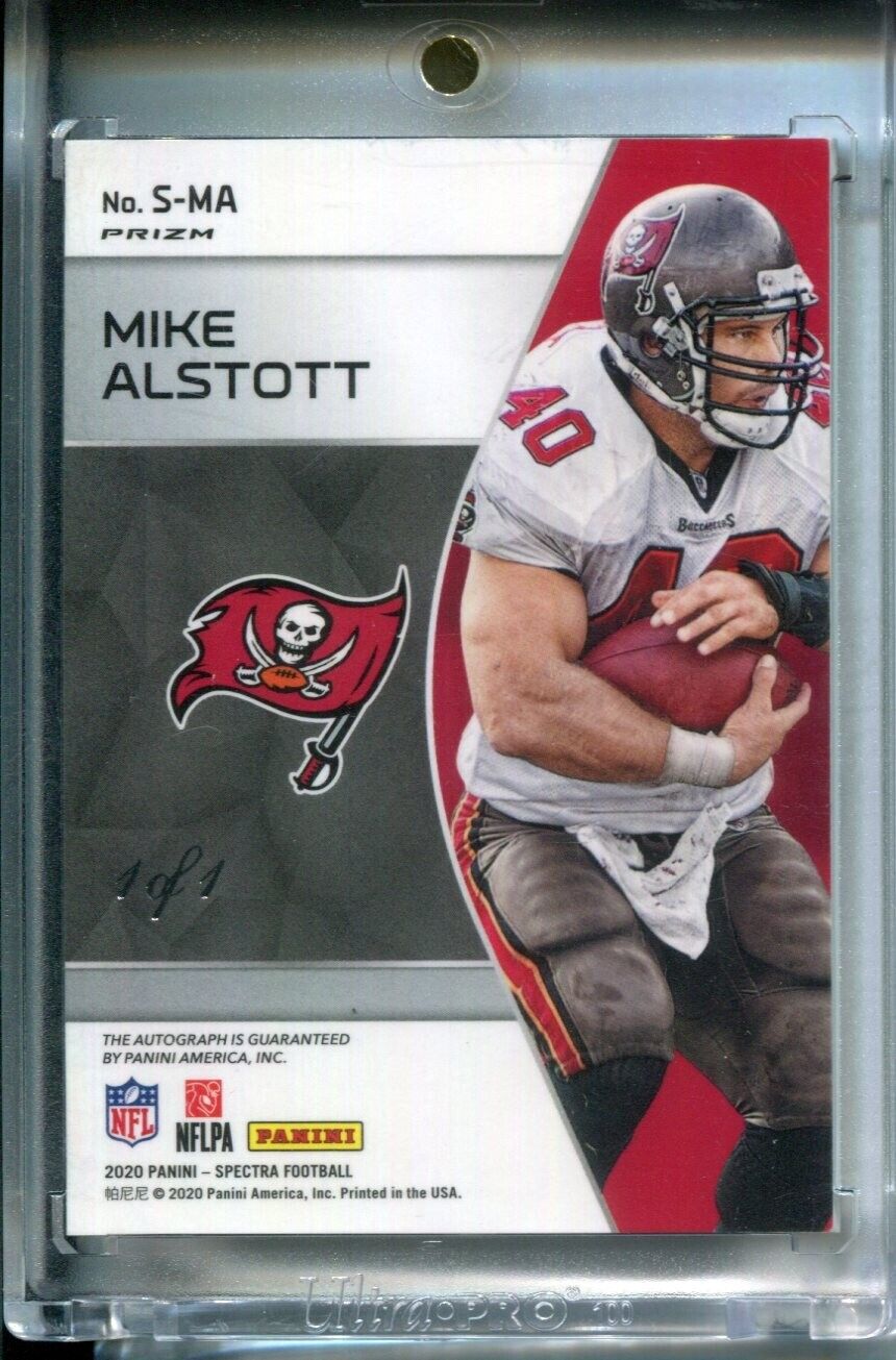 Mike Alstott 2020 Panini Spectra #S-MA Gold Vinyl #1/1 AUTO