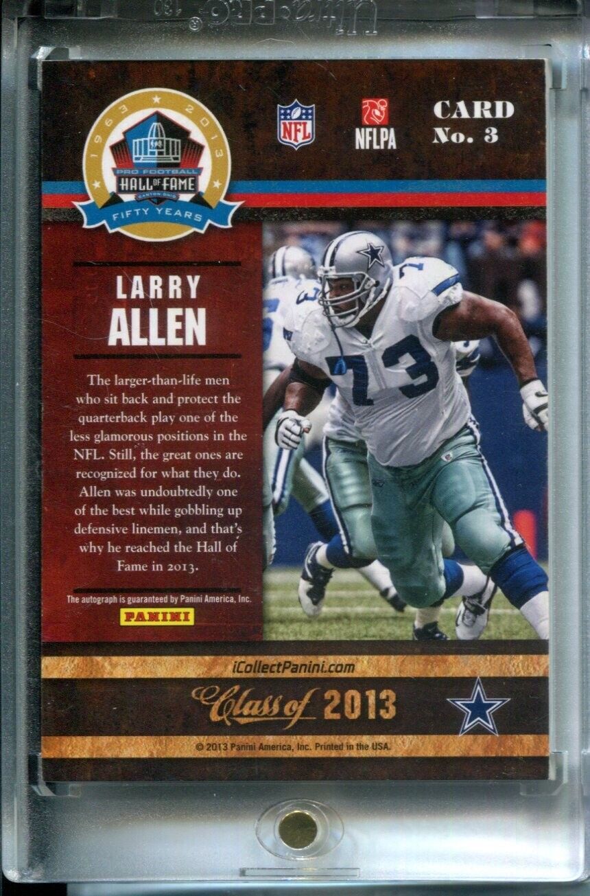 Larry Allen Cowboys 2013 Panini NFL Hall of Fame HOF Auto Enshrined SP