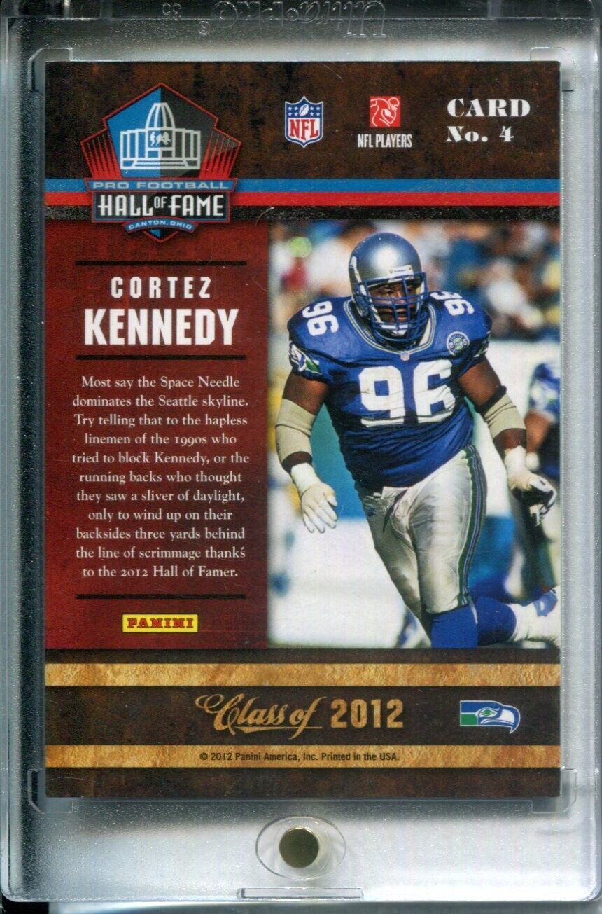 Cortez Kennedy Seahawks 2012 Panini NFL Hall of Fame HOF Auto Enshrined SP