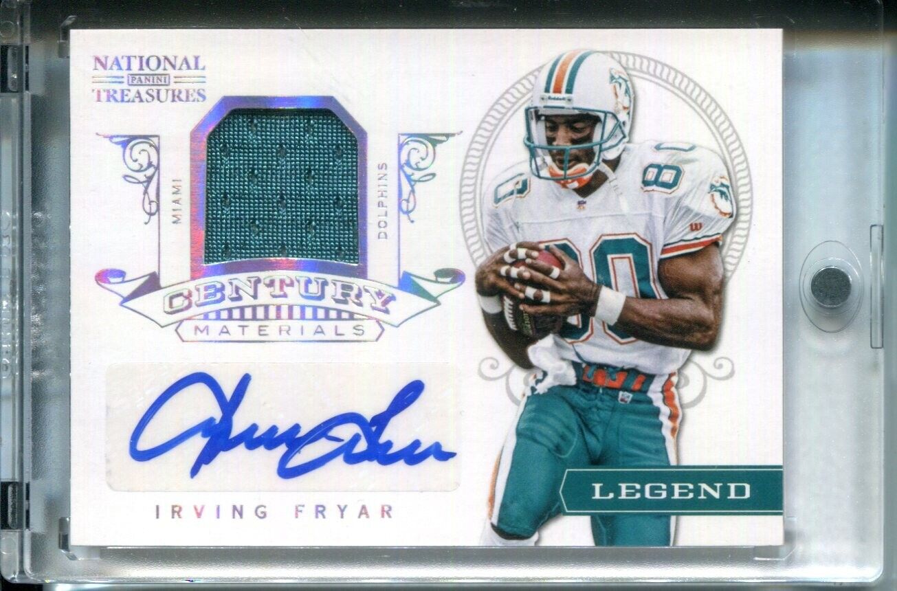 Irving Fryar 2012 Panini National Treasures Jersey AUTO #1/1 Dolphins