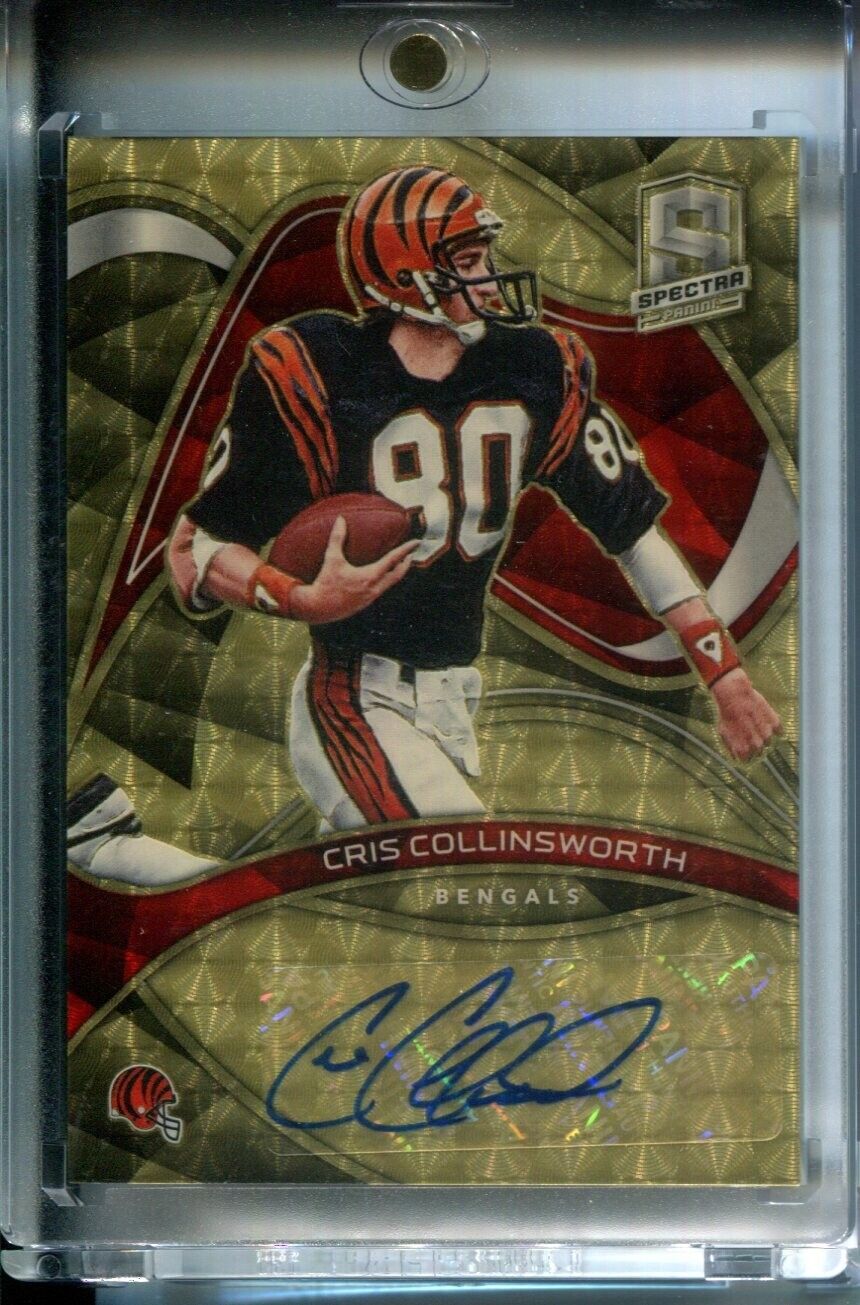 Cris Collinsworth 2022 Panini Spectra GOLD VINYL #1/1 AUTO Bengals