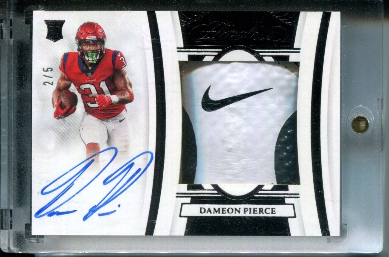 Dameon Pierce 2022 Panini Flawless NIKE LOGO CLEAT #1/1 Rookie AUTO Texans