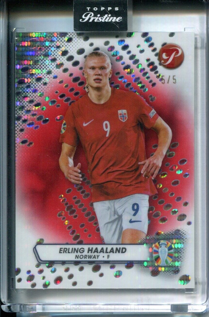 Erling Haaland 2023 Topps Pristine RED REFRACTOR #5/5 Norway Soccer