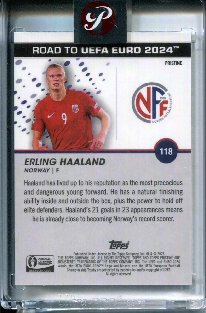 Erling Haaland 2023 Topps Pristine RED REFRACTOR #5/5 Norway Soccer