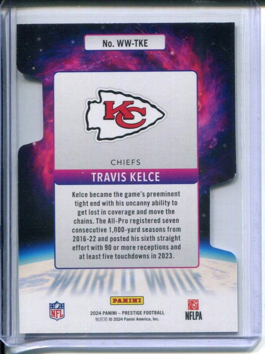 2024 Panini Prestige NFL World Wide Die Cut CASE HIT SP Travis Kelce Chiefs