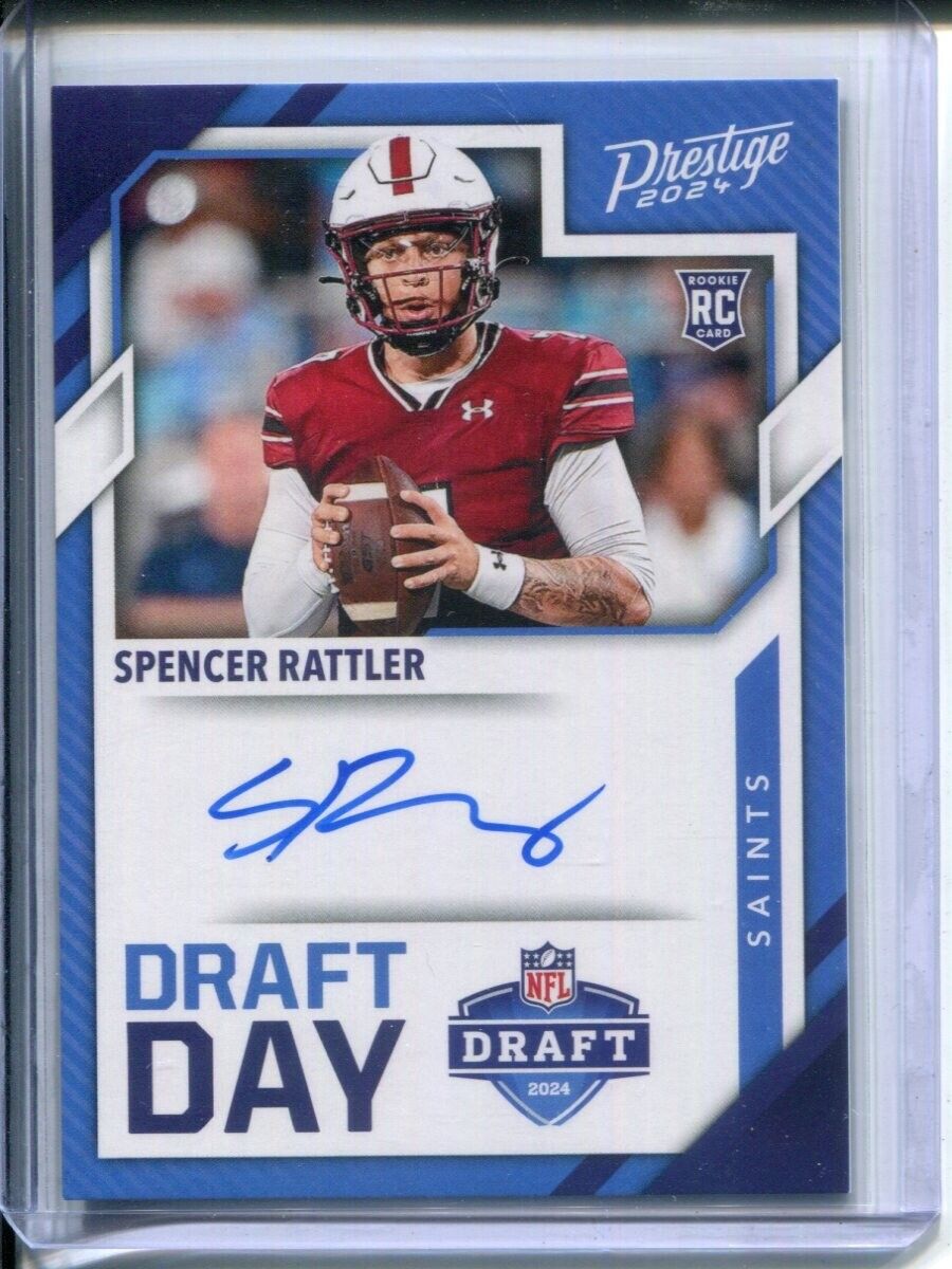 2024 Panini Prestige NFL Draft Day AUTO Autograph Spencer Rattler Rookie Saints