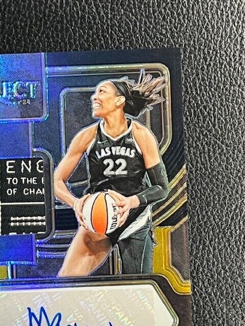 A'JA WILSON 2024 Panini Select Black Gold Prizm TAG Patch Auto 5/5 WNBA