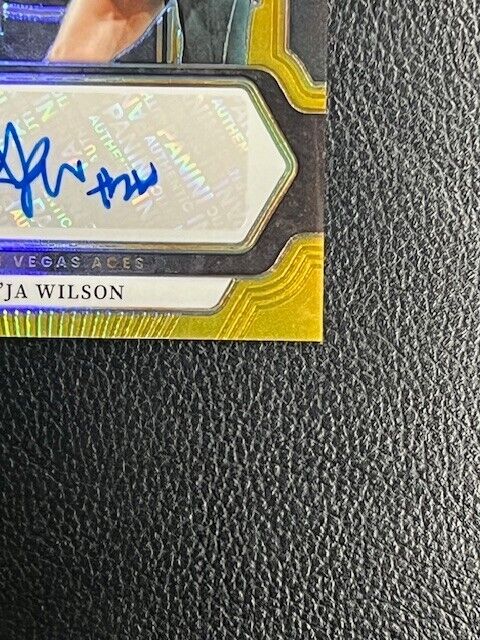 A'JA WILSON 2024 Panini Select Black Gold Prizm TAG Patch Auto 5/5 WNBA