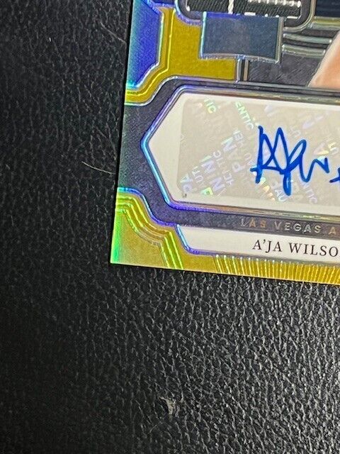 A'JA WILSON 2024 Panini Select Black Gold Prizm TAG Patch Auto 5/5 WNBA