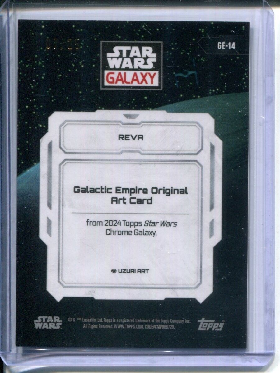 Reva 2024 Topps Chrome Star Wars Galaxy  Orange Refractor #7/25 Galactic Empire