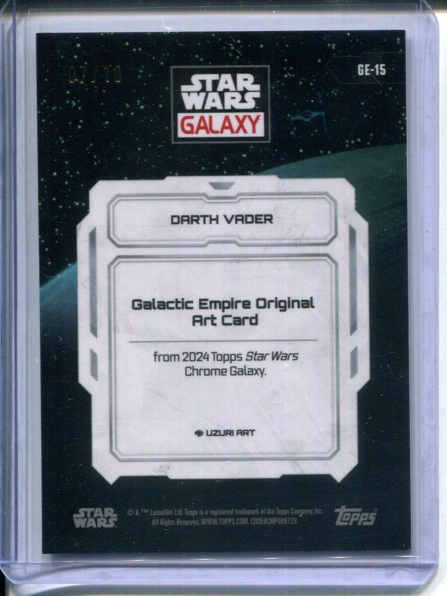 Darth Vader 2024 Topps Chrome Star Wars Galaxy  Xfractor #7/10 Galactic Empire