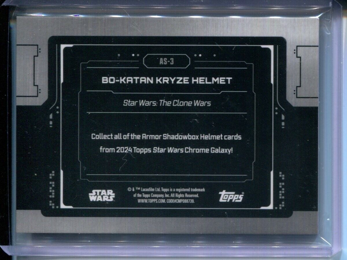 Bo-Katan Kryze Helmet 2024 Topps Chrome Star Wars Galaxy Armor Shadowbox