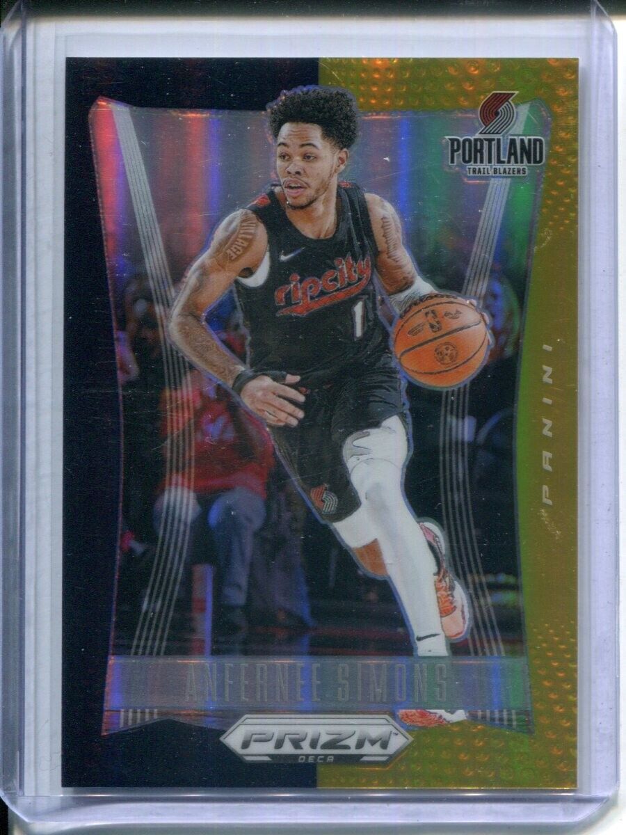 Anfernee Simons 2023-24 Panini Prizm Deca Black Gold #5/5 Portland