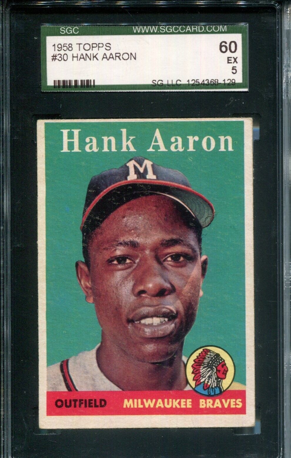 Hank Aaron 1958 Topps #30 Milwaukee Braves