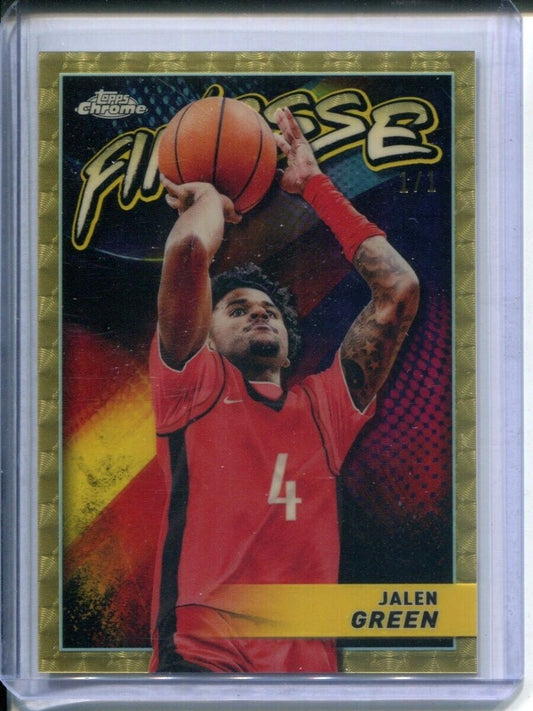 Jalen Green 2024 Topps Chrome Finesse GOLD SUPERFRACTOR #1/1