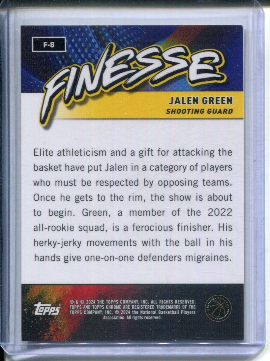 Jalen Green 2024 Topps Chrome Finesse GOLD SUPERFRACTOR #1/1