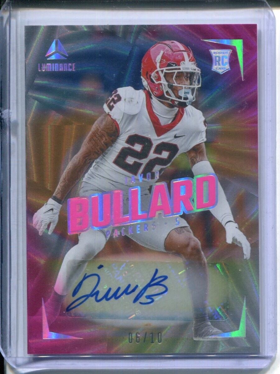 Javon Bullard 2024 Panini Luminance Pink #6/10 GEORGIA PACKERS AUTO Autograph