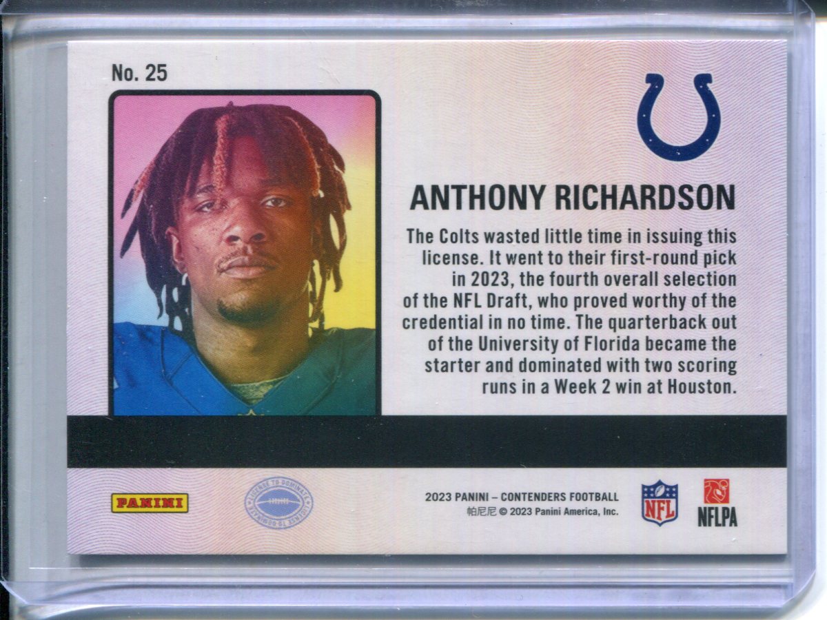 Anthony Richardson #25 License to Dominate