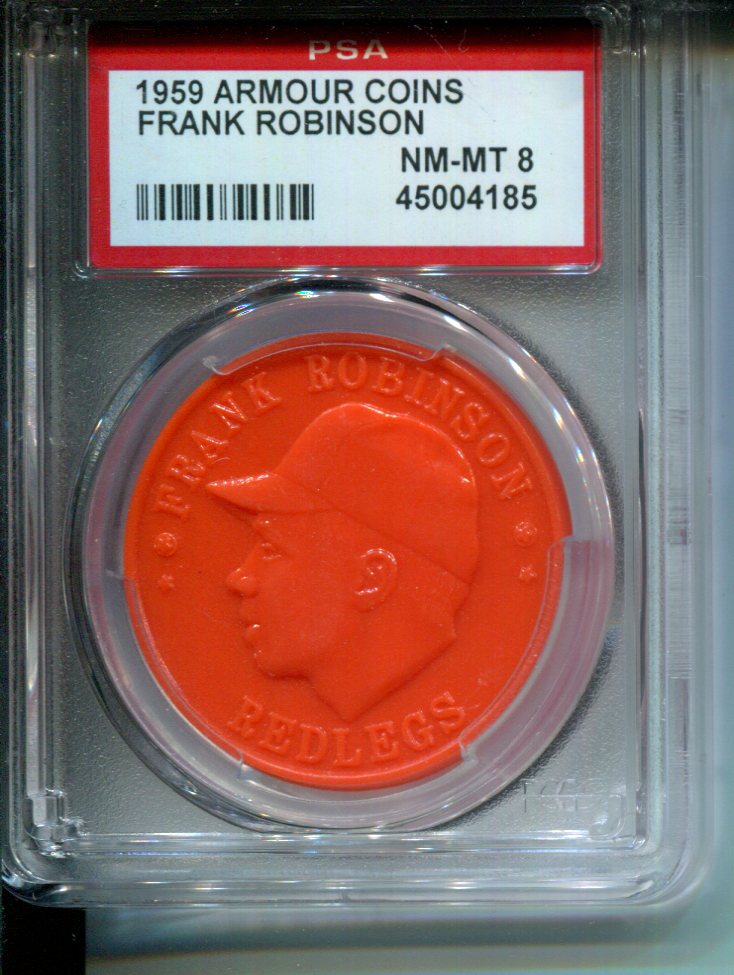 1959 Armour Coins Frank Robinson PSA 8 Red