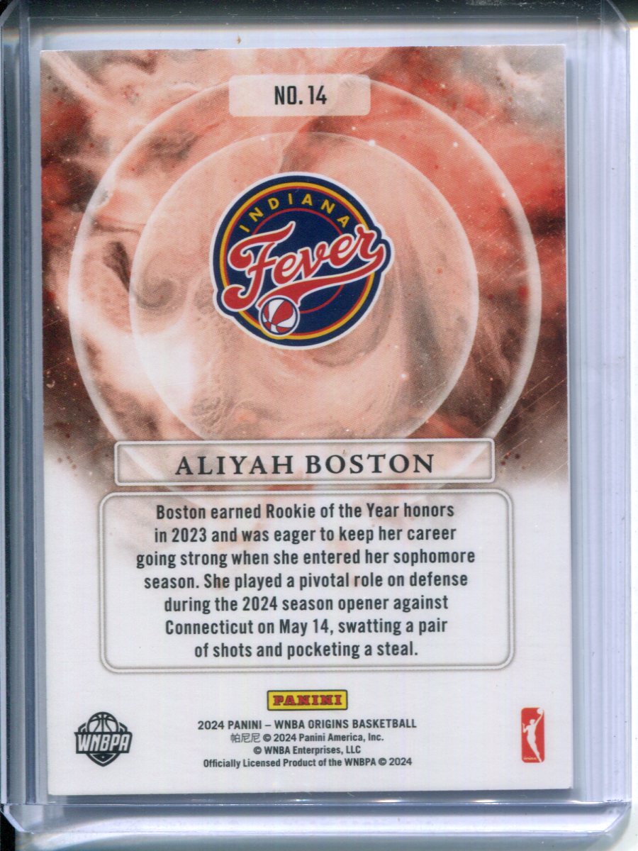 2024 Panini Origins WNBA Euphoria SP Aliyah Boston #14